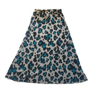 Soft Animal Print Long Skirt